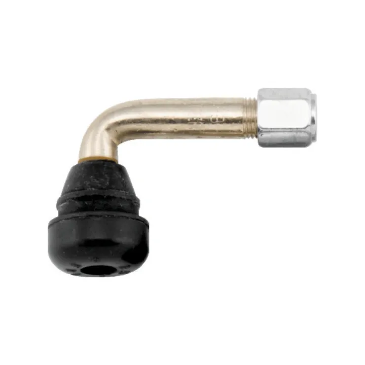 BikeMaster Valve Stem 90Deg Chrome wRubber Ea