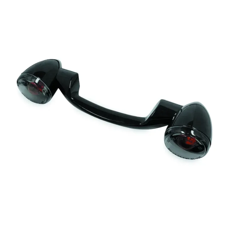 Bikers Choice 91-08 Touring 86-17 FLST Narrow Black Rear Turn Signal Bar Kit WSmoke Lens
