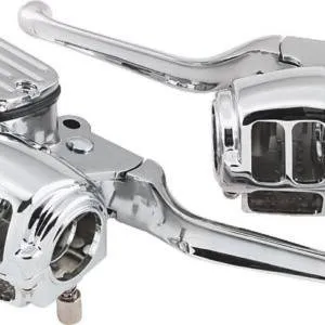 Bikers Choice 96-06 Big Twin 96-03 XL With 11/16 Bore Master Cylinder Chrome Handlebar Control Kit