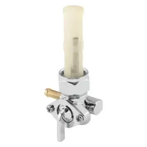 Bikers Choice Chrome 22MM Petcock With Screen Left Outlet Custom Universal