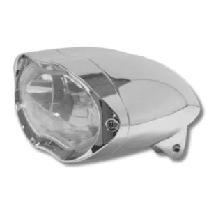 Bikers Choice Chrome Sunray Headlight Bottom Mount Universal Custom 55/60W H4